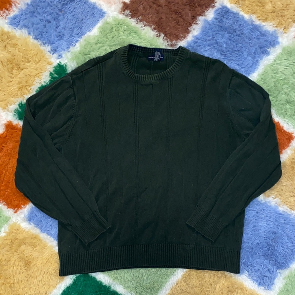 Men’s John Ashford Dark Green Crewneck Sweater Size Large